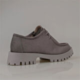 Trend Adımlar Füme Elegans Suede Kadın Oxford Ayakkabı