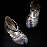 Trend Adımlar Mavi Parlak Gümüş Şeffaf Bebe Klasik Ayakkabı