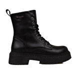 Pierre Cardin Siyah Kauçuk Taban Kadın Postal Bot