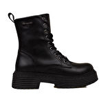 Pierre Cardin Siyah Kauçuk Taban Kadın Postal Bot