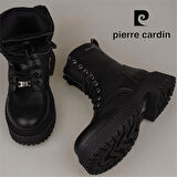 Pierre Cardin Siyah Kauçuk Taban Kadın Postal Bot