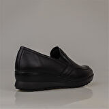 Muya Siyah Belezza 6 Noktalı Hakiki Deri Kışlık Ayakkabı