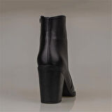 Slayka Siyah Sues Kadın Hakiki Deri Sivri Burun Bot