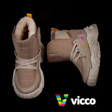 Vicco Bej Fit Unisex Çocuk İçi Yünlü Karbotu