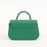 Levidor Yeşil Kabartma Desenli Kadın El Çantası