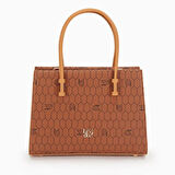 Levidor Taba Petek Baskılı Üç Gözlü Kadın El Çantası