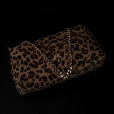 Jacquline Bej Phusis N Kadın Nubuk Leopar Çapraz Çanta