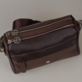 Jacquline Kahverengi Bendis Deri Kadın Çapraz Çanta