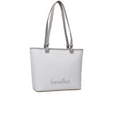 Benetton Beyaz Kadın Nano Büyük Boy Kol Çantası BNT 1583