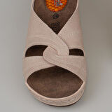 Trend Adımlar Krem Kadın Hafif Dolgu Jelli Terlik 09-098