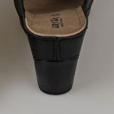 Trend Adımlar Siyah Kadın Dolgu Topuk Çapraz Şerit Terlik 19-178