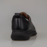 Trend Adımlar Siyah Bağcıklı Hakiki Deri Kadın Günlük Ayakkabı