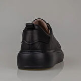 Trend Adımlar Siyah Aura Kadın Hakiki Deri Sneaker