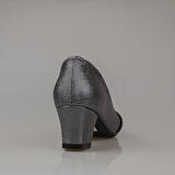 Trend Adımlar Gümüş Taş Sarmalı Kadın Klasik Ayakkabı