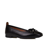 Trend Adımlar Siyah Fiyonk Bağlama Düz Babet