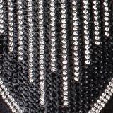 Trend Adımlar Siyah Taş İşlemeli Kadın Babet