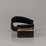 Trend Adımlar Siyah Düz Süet Saten Kadın Akustik Terlik