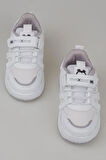 Trend Adımlar Beyaz Kaymaz Taban Çocuk Spor Ayakkabı
