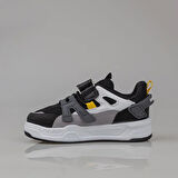 Trend Adımlar Siyah-Beyaz Kaymaz Taban Çocuk Spor Ayakkabı