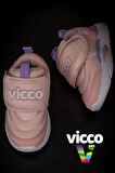 Vicco Pudra Mila Çocuk Ultra Hafif Cırtlı Sneaker