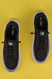 M2S Siyah Giza Lastikli Erkek Sneaker
