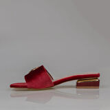 Trend Adımlar Bordo Düz Süet Saten Kadın Akustik Terlik