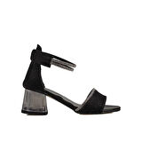 Trend Adımlar Siyah Taş İşleme Saten Cırtlı Kız Çocuk Klasik Ayakkabı