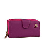 Levidor Fuşya Kapaklı Kadın Monogram Cüzdan