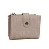 Benetton Bej Monogram Eskitme Kadın Kartlık Cüzdan BNT 1310