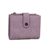 Benetton Lila Monogram Eskitme Kadın Kartlık Cüzdan BNT 1310