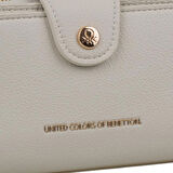 Benetton Bej Sofline Kadın Deri Geniş Cüzdan BNT 1443