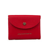 Benetton Kırmızı Softline Kadın Kare Yumuşak Deri Cüzdan  BNT 1445