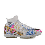 M2S Beyaz Erkek Boğazlı Esnek Halı Saha Ayakkabısı