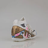 M2S Beyaz Erkek Çocuk Boğazlı Halı Saha Ayakkabısı