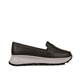 Trend Adımlar Yeşil Kadın Ortopedik Hakiki Deri Comfort Babet