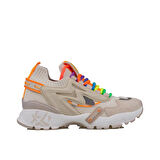 Trend Adımlar Bej Kadın Renkli Lastik Boğazlı Hafif Dolgu Sneaker