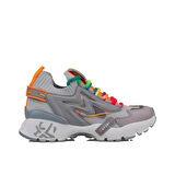 Trend Adımlar Gri Kadın Renkli Lastik Boğazlı Hafif Dolgu Sneaker