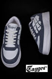 Tayger Mavi Kalın Taban Unisex Nubuk Deri Sneaker