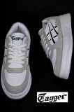 Tayger Beyaz Kalın Taban Unisex Nubuk Deri Sneaker
