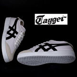 Tayger Beyaz-Siyah Hakiki Deri Unisex Sneaker