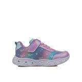 Trend Adımlar Pembe Simli Saten Kız Çocuk Sneaker