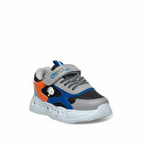 Trend Adımlar Gri Erkek Çocuk Cırtlı Hafif Spor Ayakkabı