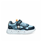 Trend Adımlar Mavi Erkek Çocuk Cırtlı Hafif Spor Ayakkabı