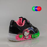 Trend Adımlar Siyah Kız Çocuk Işıklı Bebe Sneaker