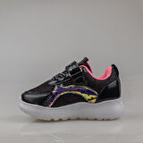 Trend Adımlar Siyah Kız Çocuk Işıklı Bebe Sneaker