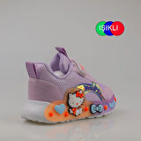 Trend Adımlar Lila Kız Çocuk Işıklı Bebe Sneaker