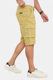 DeepSea Erkek Camel Likralı Gabardin Modern Fit Kargo Kapri Şort – Çok Cepli Yazlık Rahat Kesim Şort 2002014