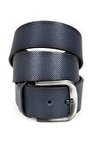 DeepSEA Erkek Lacivert Nokta Desenli Demir Tokalı Erkek Kemer 2305574