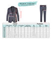 DeepSEA Erkek Lacivert Hakim Yaka Tek Yırtmaç Slim Fit 2 Li Takım Elbise 2302013