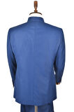 DeepSEA Erkek Lacivert Hakim Yaka Tek Yırtmaç Slim Fit 2 Li Takım Elbise 2302013